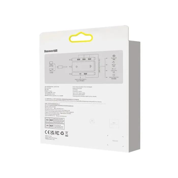 Концентратор Baseus USB-C to 4xUSB 3.0 1.0m black (WKQX030401) изображение 6