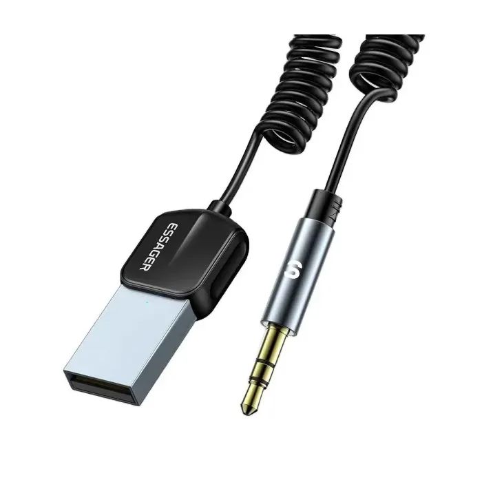 Bluetooth трансмиттер Essager Lingfeng Bluetooth 5.0 Aux Adapter Car Wireless Receiver USB (EBT-LF01-P) изображение 3