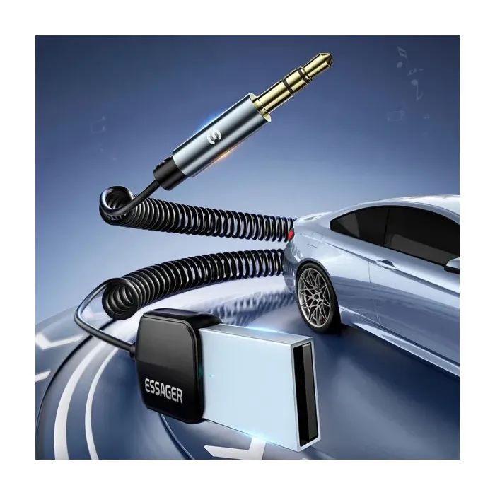 Bluetooth трансмиттер Essager Lingfeng Bluetooth 5.0 Aux Adapter Car Wireless Receiver USB (EBT-LF01-P) изображение 5