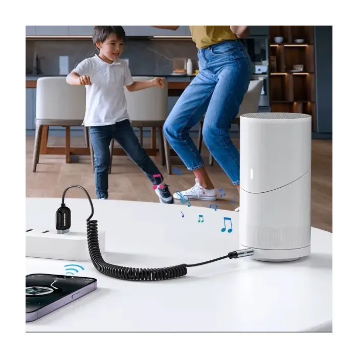 Bluetooth трансмиттер Essager Lingfeng Bluetooth 5.0 Aux Adapter Car Wireless Receiver USB (EBT-LF01-P) изображение 6