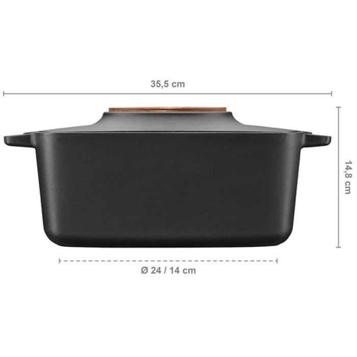 Кастрюля Fiskars Norden чавунна прямокутна 5 л (1026567) изображение 5