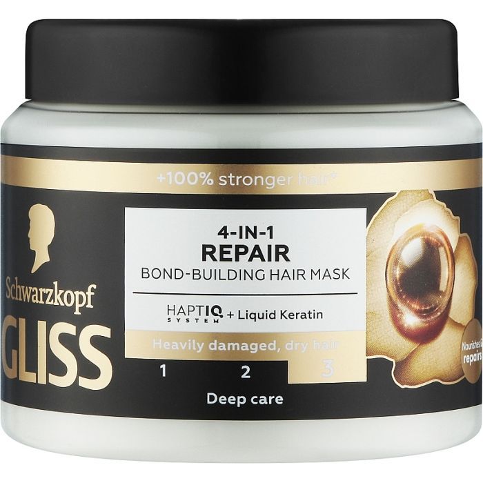 Маска для волосся Gliss 4-In-1 Ultimate Repair Bond-Building Hair Mask 400 мл (9000101726138)