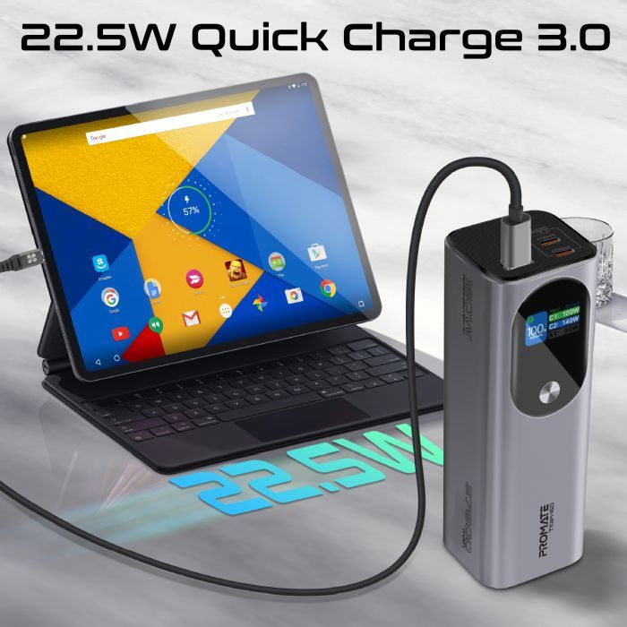 Батарея універсальна Promate 27600mAh PD3.1/140W (titan-160) зображення 7