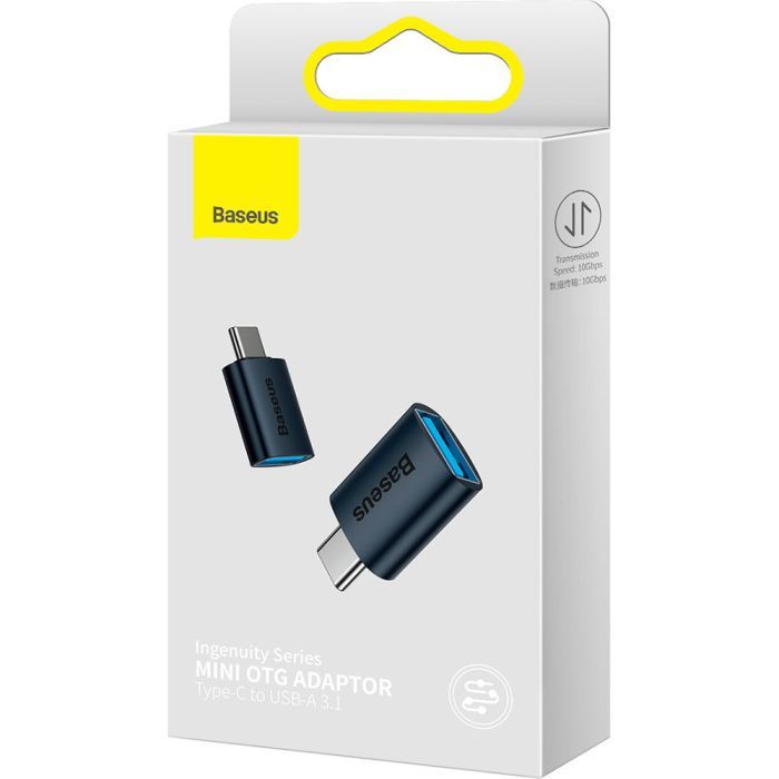 Переходник OTG USB 3.1 AF to USB-C blue Baseus (ZJJQ000003) изображение 4