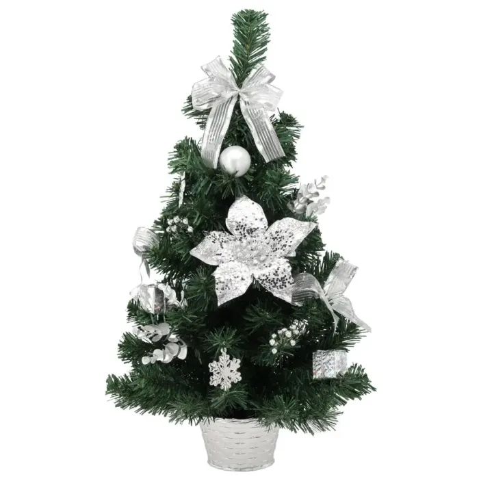 Искусственная елка Chomik прикрашена, 60 см, сріблястий декор (5900779892262)