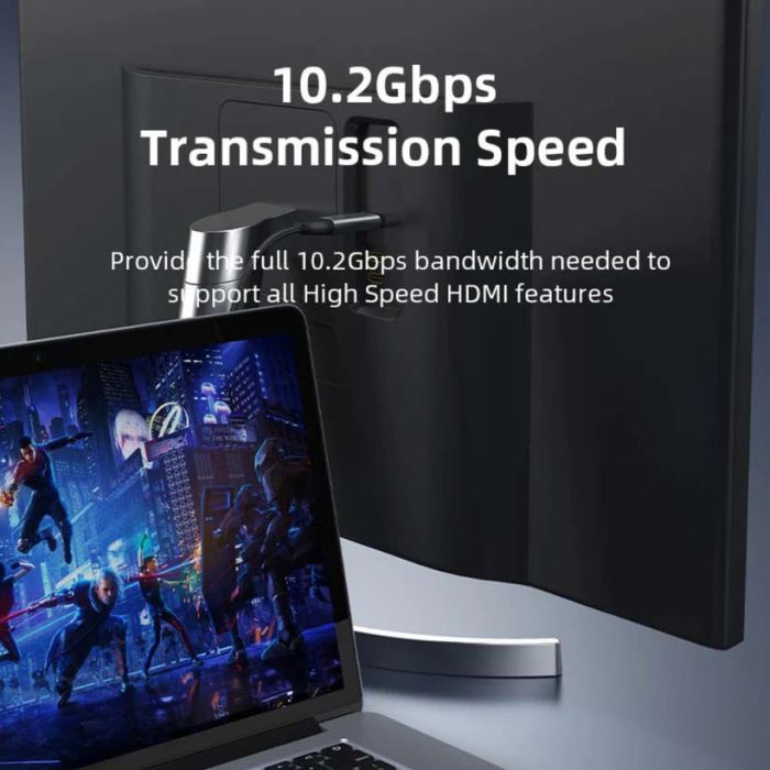 Кабель мультимедійний USB-C to HDMI M 3.0m V1.4 4K30Hz Cabletime (CA915378) зображення 6