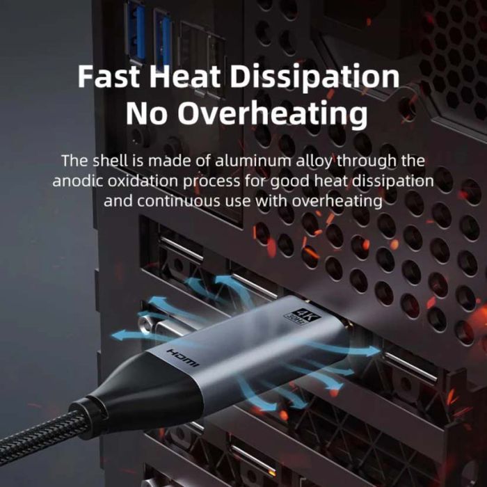 Кабель мультимедійний USB-C to HDMI M 3.0m V1.4 4K30Hz Cabletime (CA915378) зображення 8