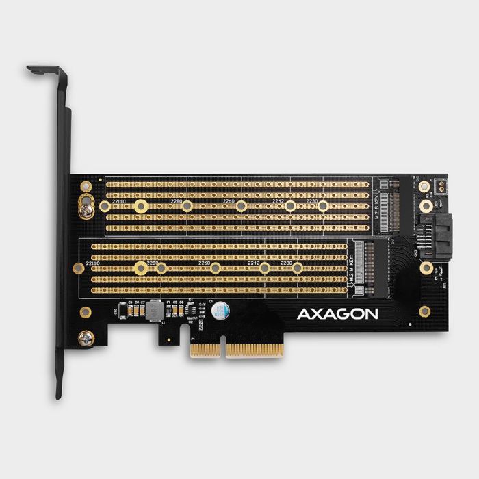 Контроллер AXAGON PCIe to NVMe+SATA M.2 (PCEM2-D) изображение 2