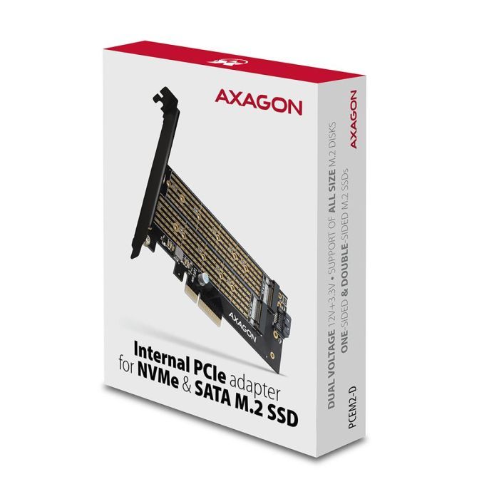 Контроллер AXAGON PCIe to NVMe+SATA M.2 (PCEM2-D) изображение 4