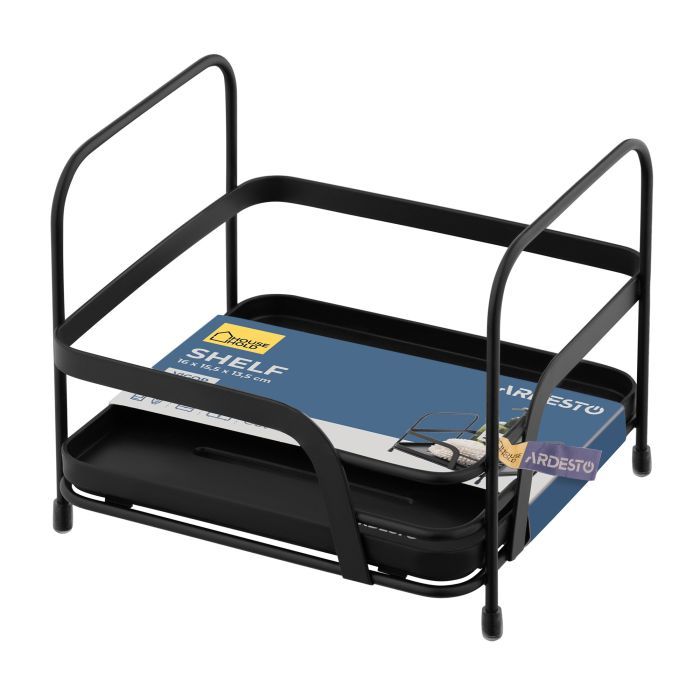 Полка в ванную Ardesto Vigor 1-ярусная Черная (ARHK4501PB) изображение 3