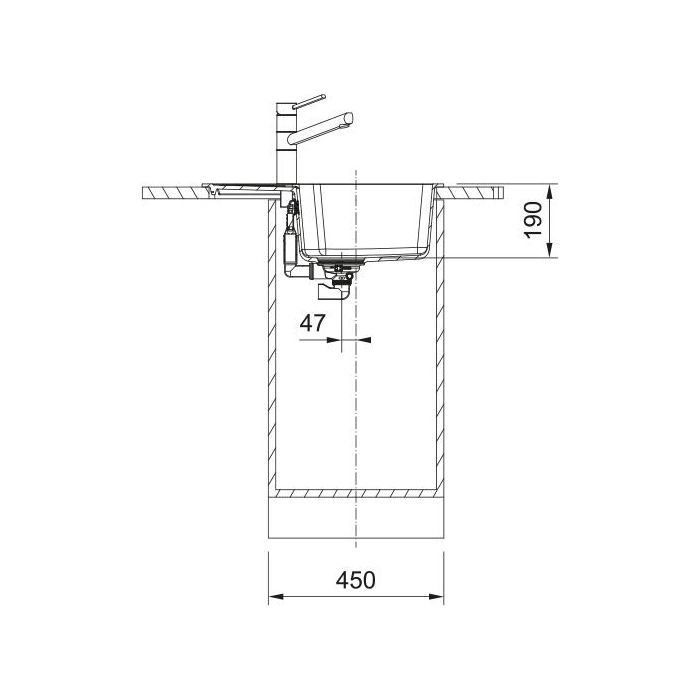 Мийка кухонна Franke City, фраграніт, онікс (114.0701.825) зображення 3