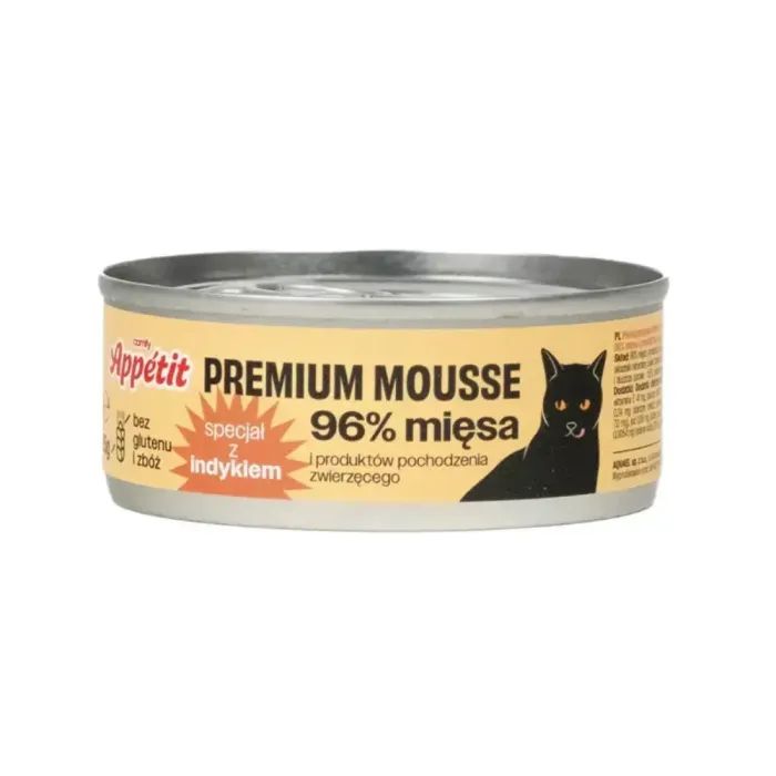 Паштет для котів Comfy Appetit Premium Mousse з індичкою 85 г (5905546341028)