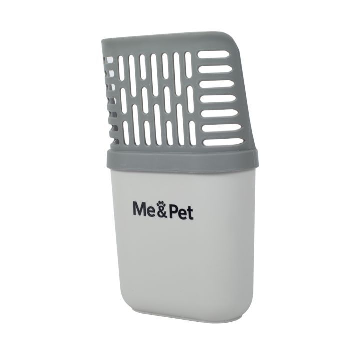 Лопатка для туалета Me&Pet с контейнером серая (NMP35) изображение 2