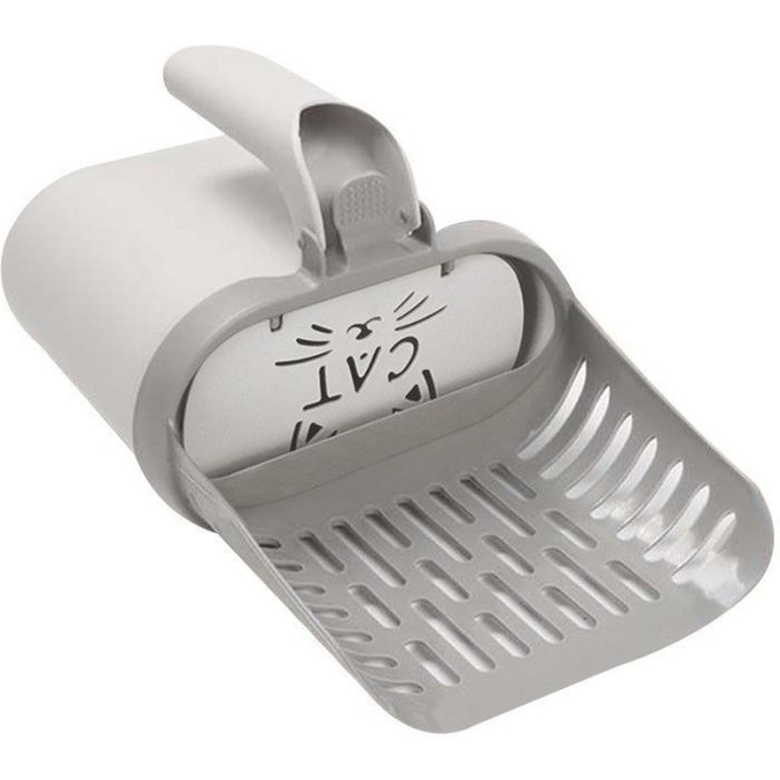 Лопатка для туалета Me&Pet с контейнером серая (NMP35) изображение 3