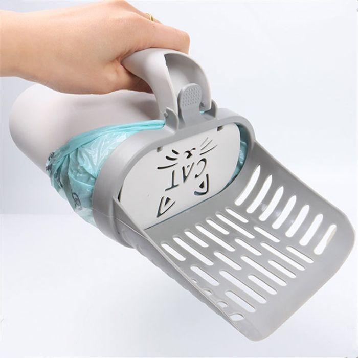 Лопатка для туалета Me&Pet с контейнером серая (NMP35) изображение 9