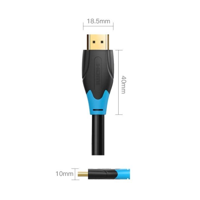 Кабель мультимедийный HDMI M to HDMI M 3.0m V2.0 4K 60Hz black VENTION (AACBI) изображение 3