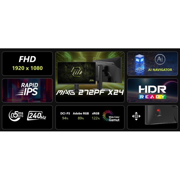 Монітор MSI MAG 272PF-X24 зображення 8