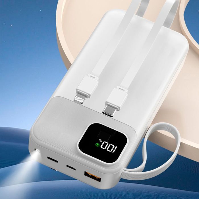 Батарея универсальная TheGeneral 20000mah Voltix, 22.5W Fast Charge PD White (40012819-08) изображение 9