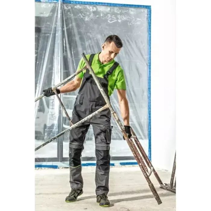 Напівкомбінезон робочий Hoegert LEMBERG HT5K801-1-M 65% поліестер/35% бавовна темно-сірий, M (50) (HT5K801-1-M) зображення 3