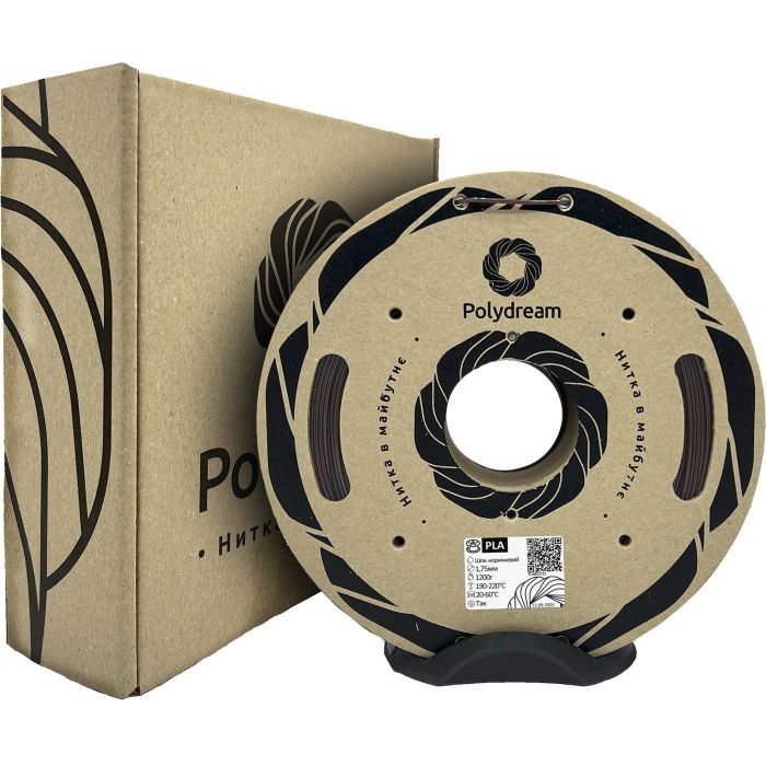 Пластик для 3D-принтера Polydream PLA 1,75mm 1,2кг Brown chocolate (2100000014170) изображение 2