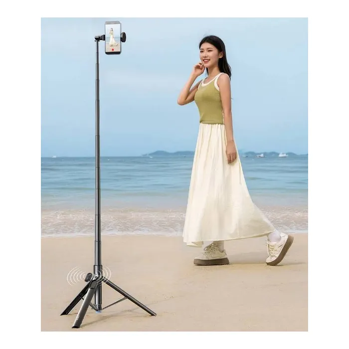 Монопод для селфі RTAKO трипод RZP001-AB226 Integrated selfie stick Black (6942063221487) зображення 6