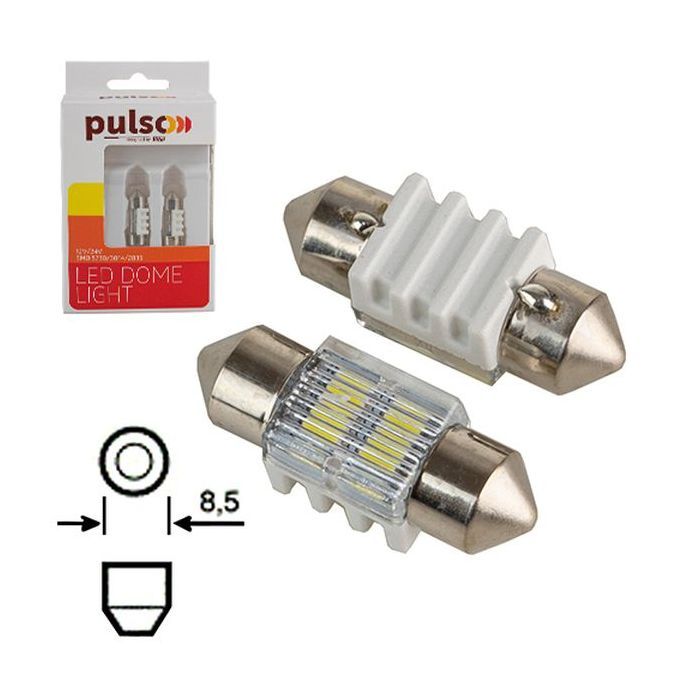 Автолампа PULSO LED SV8.5/T11x31mm/2 SMD-5730/9-18v/80Lm (LP-64031) зображення 3