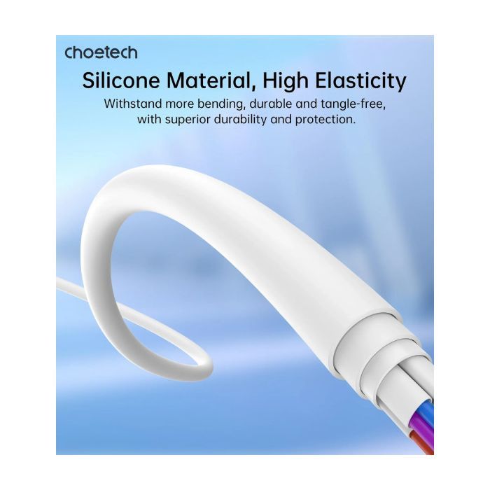 Дата кабель USB 2.0 AM to Lightning 1.0m 2.4A black Choetech (XAL-0003-BK-V2) изображение 5