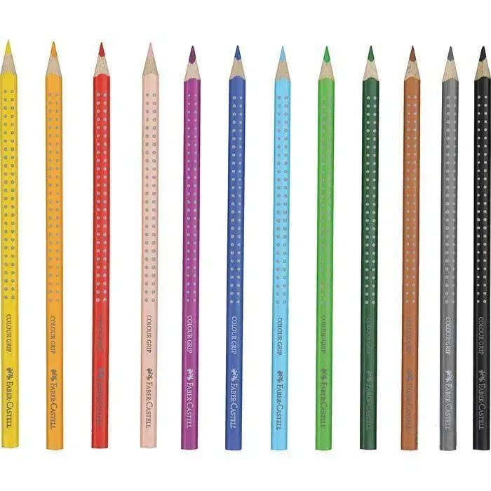 Карандаши цветные Faber-Castell Grip акварельні , тригранні,12 кольорів (112412) (14755) изображение 3