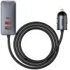 Зарядное устройство Baseus 2xUSB-C + 2xUSB 120W + extension cord gray (CCBT-A0G) изображение 4