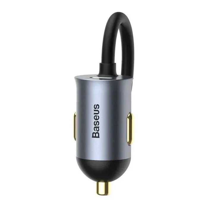Зарядное устройство Baseus 2xUSB-C + 2xUSB 120W + extension cord gray (CCBT-A0G) изображение 6