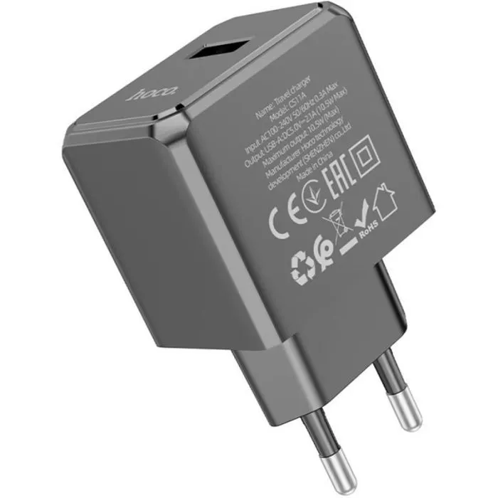 Зарядное устройство HOCO CS11A USB 10.5W black (6942007603546) изображение 3