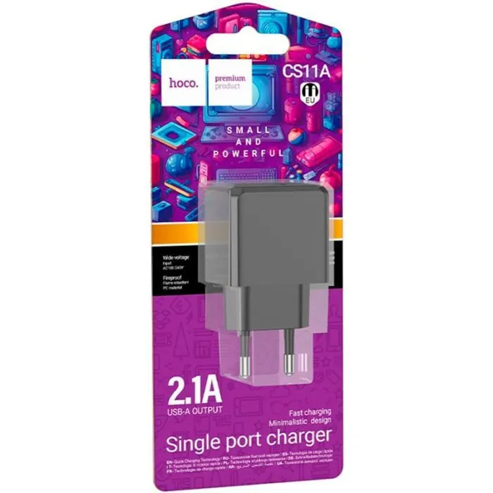 Зарядное устройство HOCO CS11A USB 10.5W black (6942007603546) изображение 4