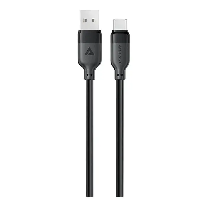 Дата кабель USB 2.0 AM to USB-C 1.2m 3A TPE black Acefast (6974316283812)