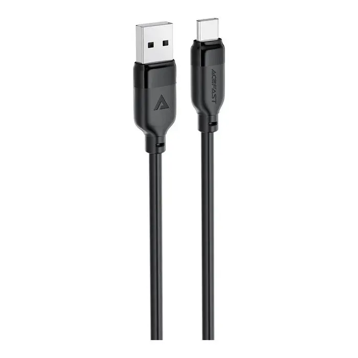 Дата кабель USB 2.0 AM to USB-C 1.2m 3A TPE black Acefast (6974316283812) изображение 2