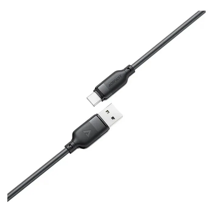 Дата кабель USB 2.0 AM to USB-C 1.2m 3A TPE black Acefast (6974316283812) изображение 3