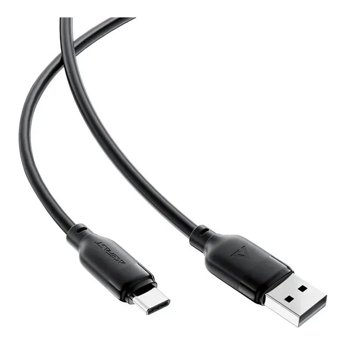 Дата кабель USB 2.0 AM to USB-C 1.2m 3A TPE black Acefast (6974316283812) изображение 4