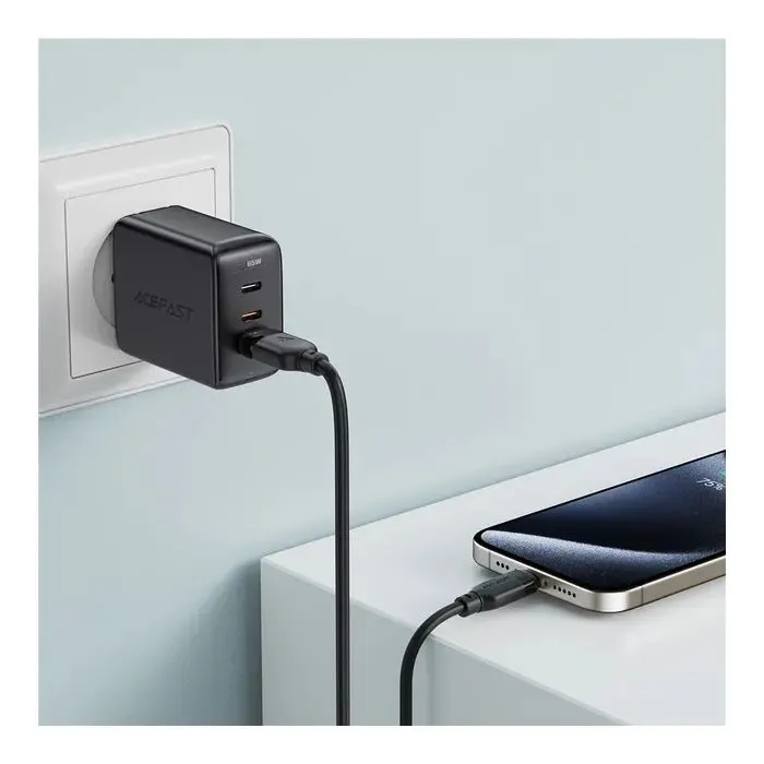 Дата кабель USB 2.0 AM to USB-C 1.2m 3A TPE black Acefast (6974316283812) изображение 6