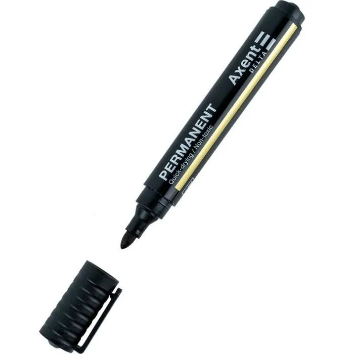Маркер Axent Permanent D2604 Standard, 2 мм круглый черный (D2604-01)
