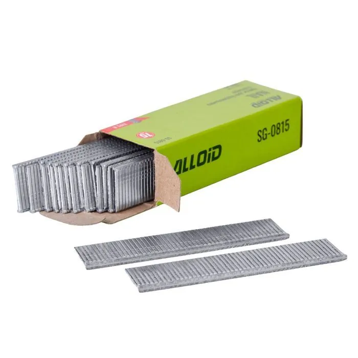 Скобы для строительного степлера Alloid Pro, для строительного степлера, тип 8, 15×1.2мм, 1000шт. (SG-0815) изображение 2