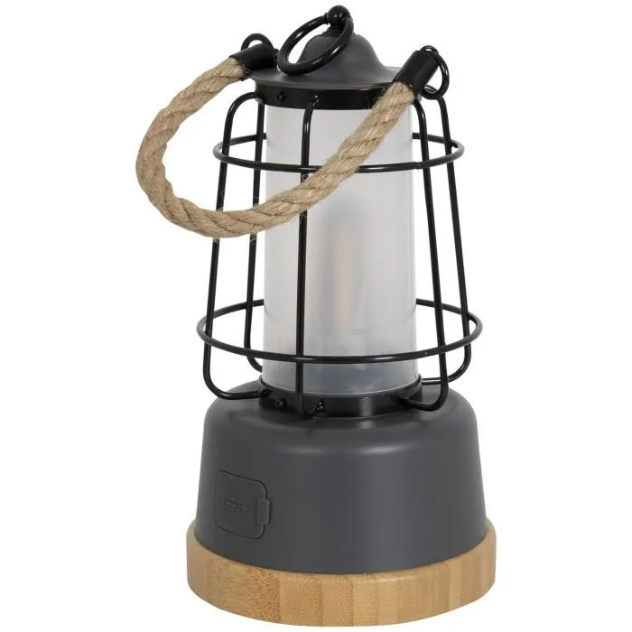 Фонарь Bo-Camp Harlington Rechargable Dimming 370 Lumen Bamboo-Grey (5818921) (DAS303872) изображение 4