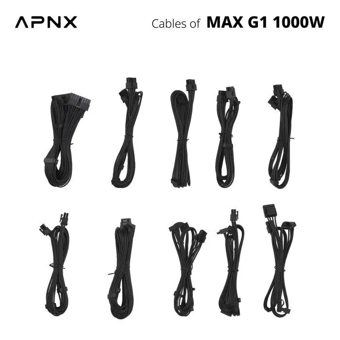 Блок живлення APNX 1000W MAX G1 (APPG-MXK0FEC.X1) зображення 8
