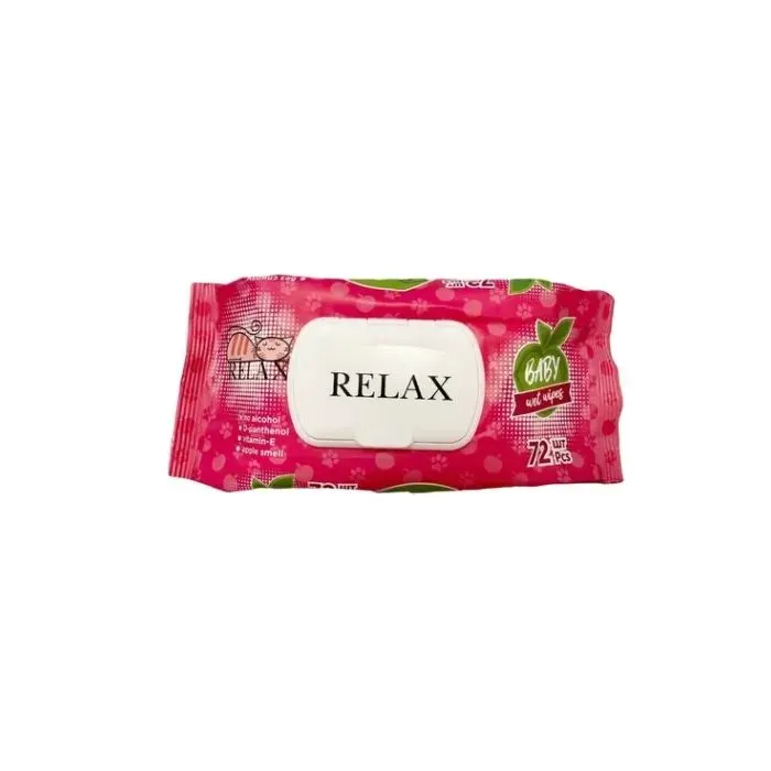 Вологі серветки Relax Tissue З ароматом яблука 72 шт. (4820237500311)