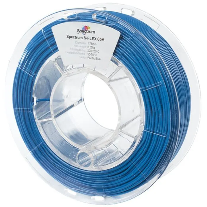Пластик для 3D-принтера Spectrum S-Flex 85A 1.75mm 0.25kg Blue, Pacific RAL 5015 (80570)