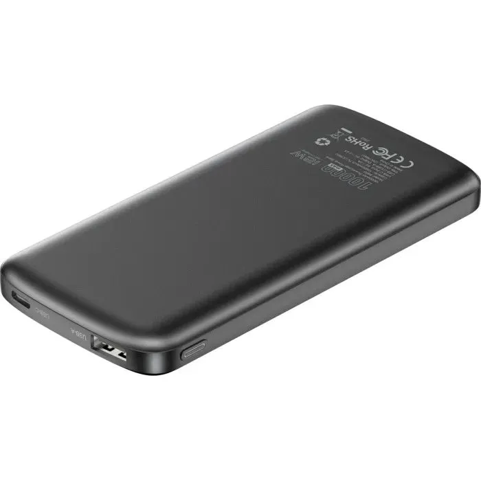 Батарея універсальна Choetech 10000mAh, 12W, USB-A, USB-C, Black (B850-ACBK)
