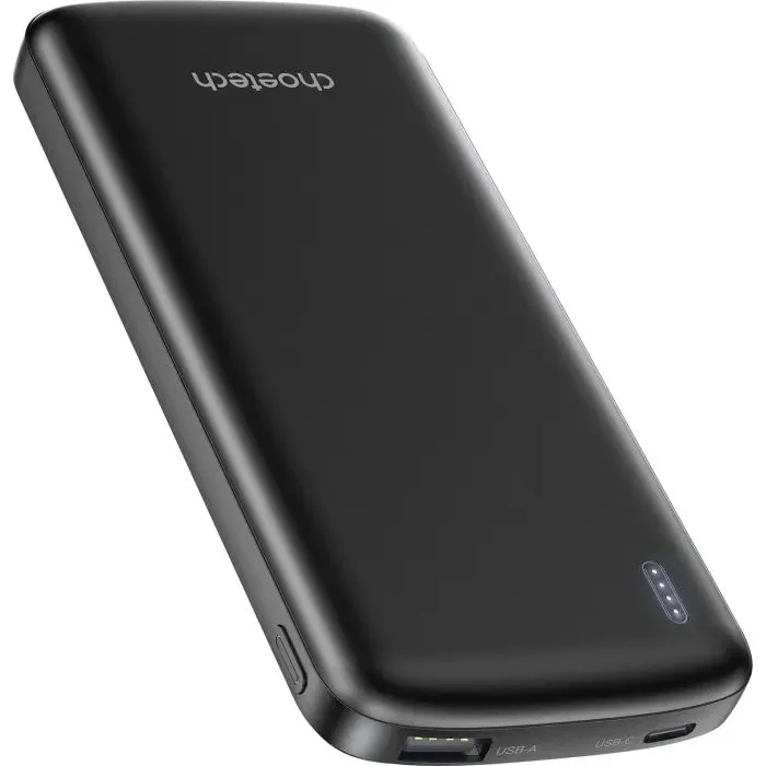 Батарея універсальна Choetech 10000mAh, 12W, USB-A, USB-C, Black (B850-ACBK) зображення 2