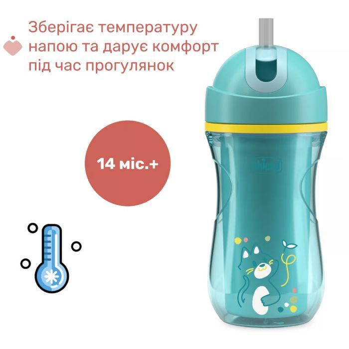 Поїльник-непроливайка Chicco Sport Cup 266 мл. від 14 місяців (рожева) (06991.15) зображення 3