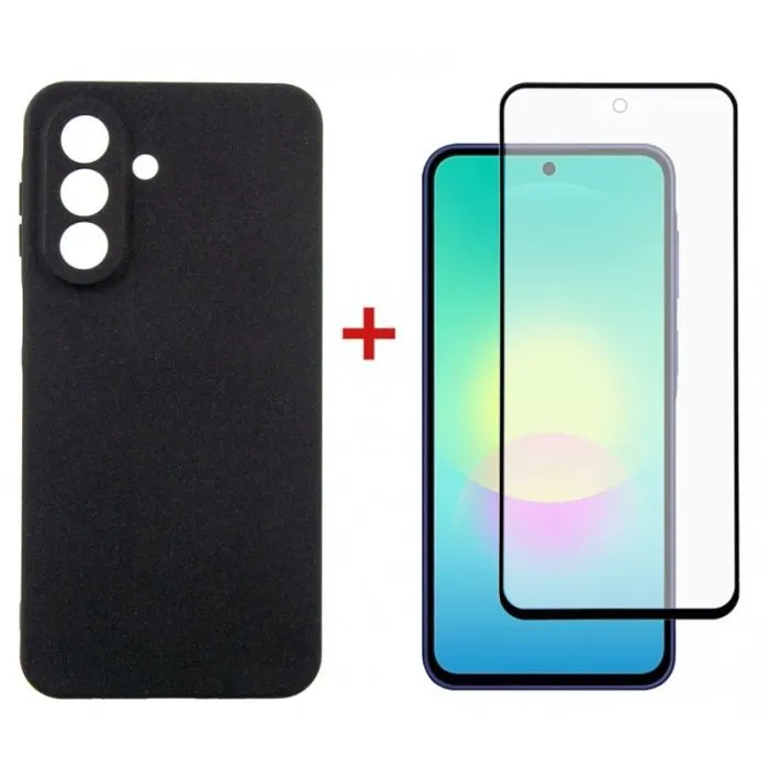 Чохол до мобільного телефона Dengos Carbon Cover + Glass Samsung Galaxy A27 Black (DG-KM-205)