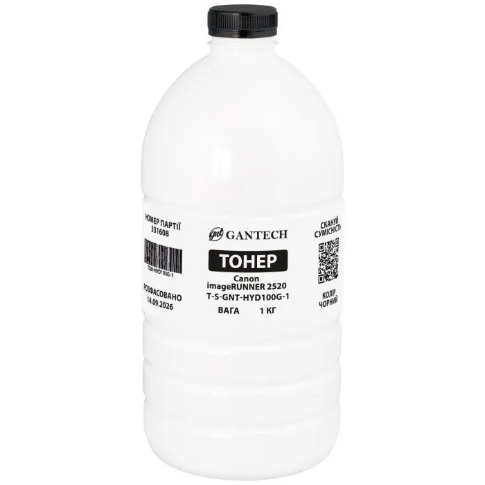 Тонер Canon iR 2520 bottle, 1kg Gantech (TSM-HYD100G-1)