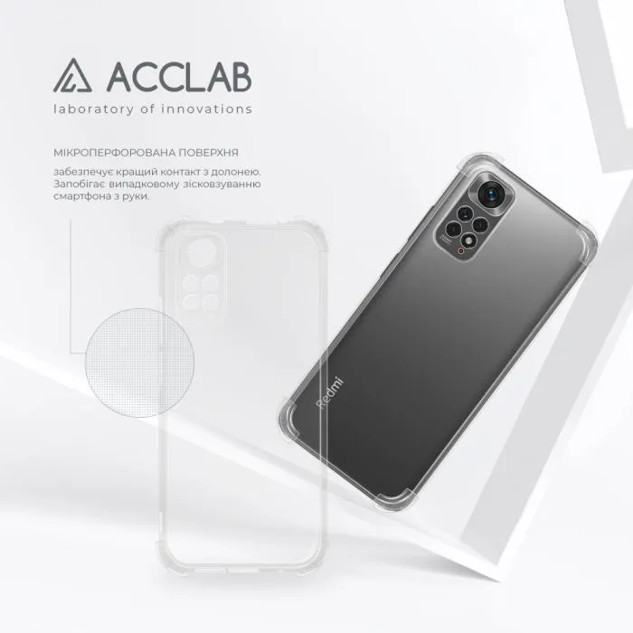 Чохол до мобільного телефона ACCLAB ShockProof Xiaomi Redmi Note 11 Transparent (1283126554155) зображення 5