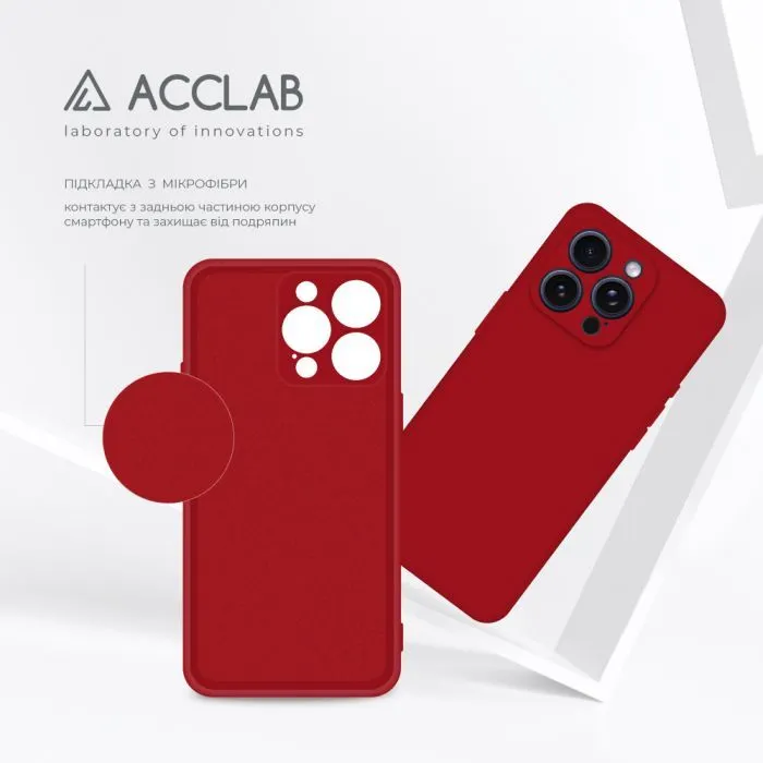 Чохол до мобільного телефона ACCLAB SoftShell Apple iPhone 16 Pro Max Red (1283126611605) зображення 5